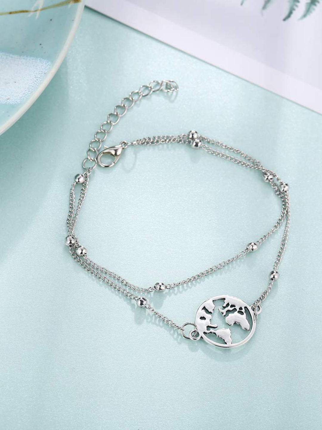 YouBella Jewellery Bohemian Anklet for Girls and Women (Silver) (YBANK_60004)